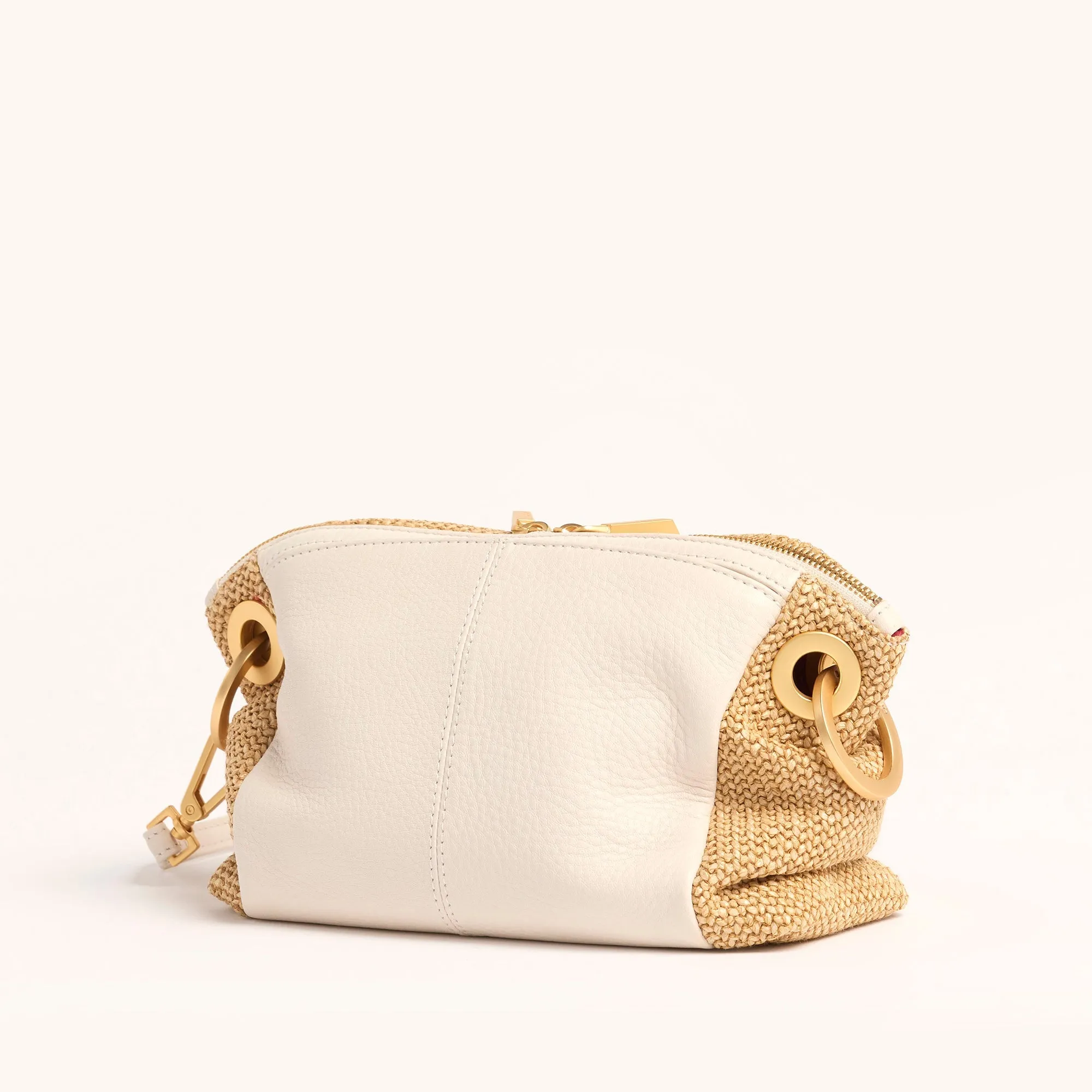 Daniel Crossbody Clutch | Calla Lily White Raffia/Brushed Gold | Sml sold by Hammitt product image thumbnail 5