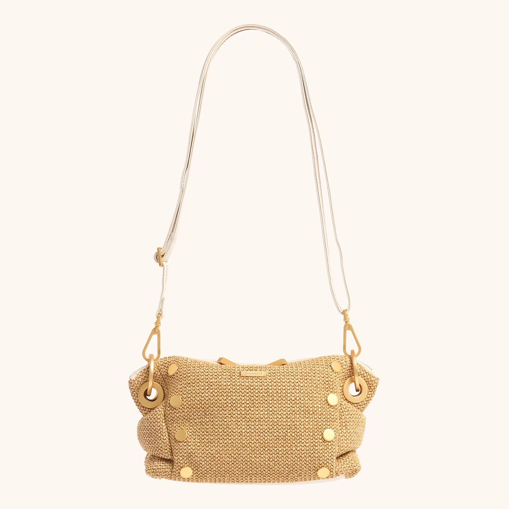 Daniel Crossbody Clutch | Calla Lily White Raffia/Brushed Gold | Sml sold by Hammitt product image thumbnail 4