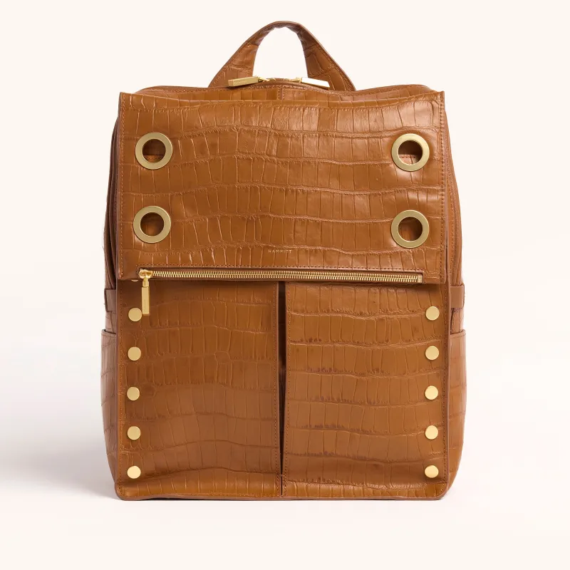 Montana Backpack | Canyon Crocco/Brushed Gold | XL sold by Hammitt