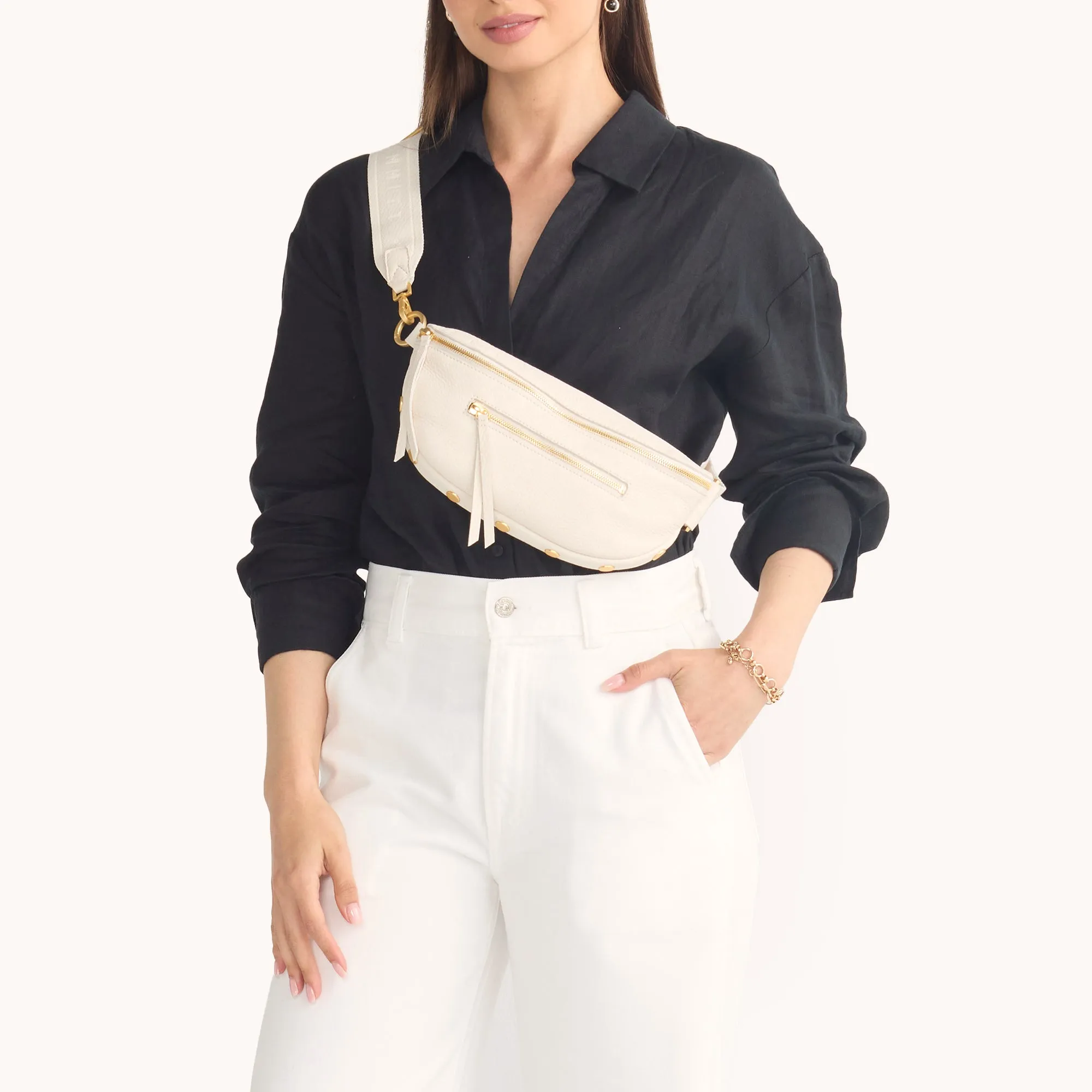 Charles Crossbody | Calla Lily White/Brushed Gold | Med sold by Hammitt product image thumbnail 2
