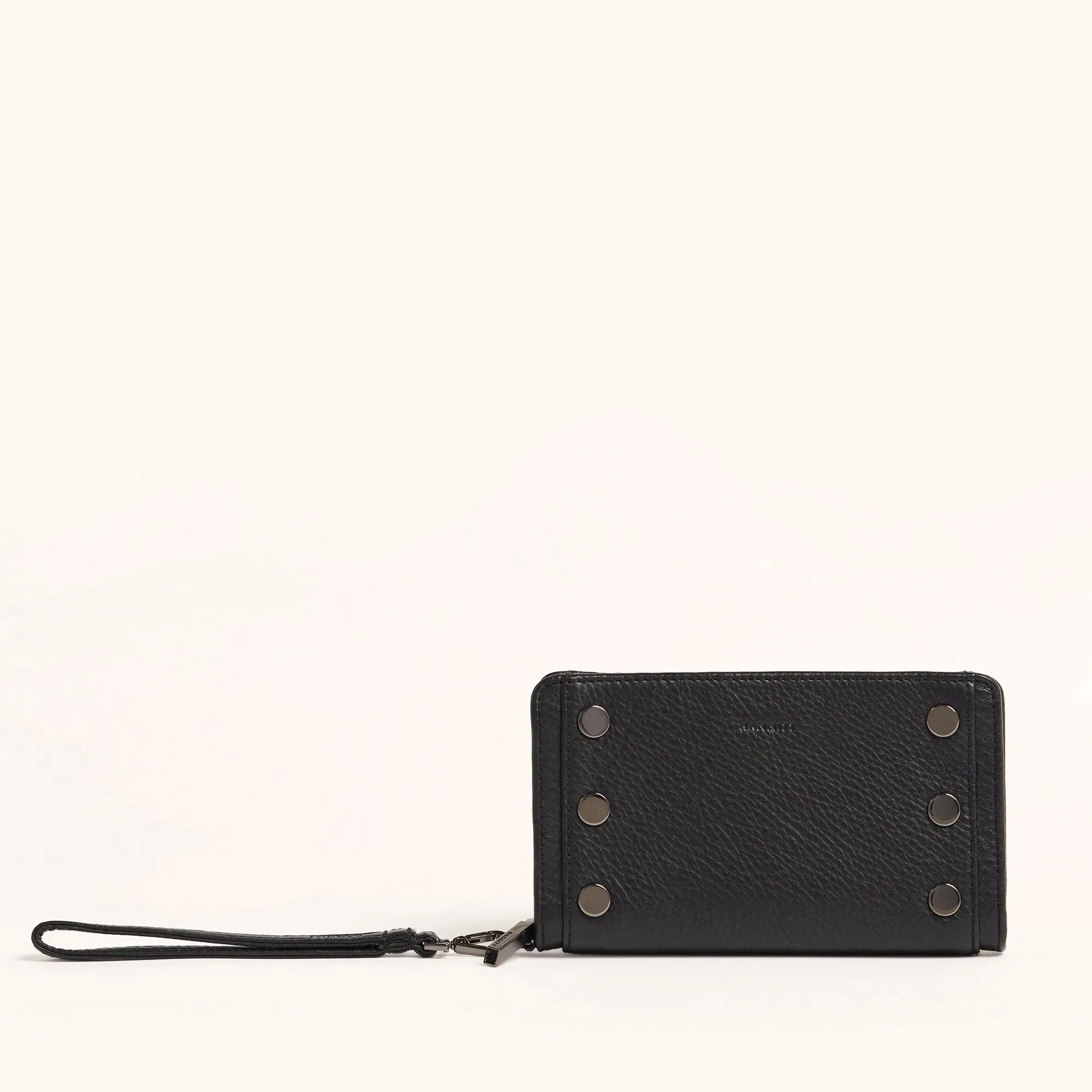 Bryant Wallet | Black/Gunmetal | SML sold by Hammitt