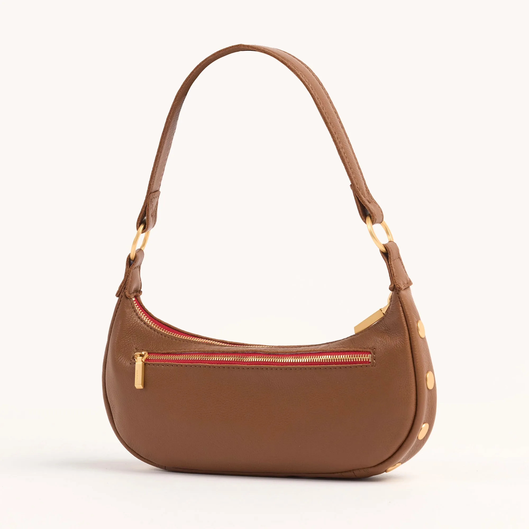 Becker | Mahogany Pebble/Brushed Gold Red Zip | Sml sold by Hammitt product image thumbnail 5