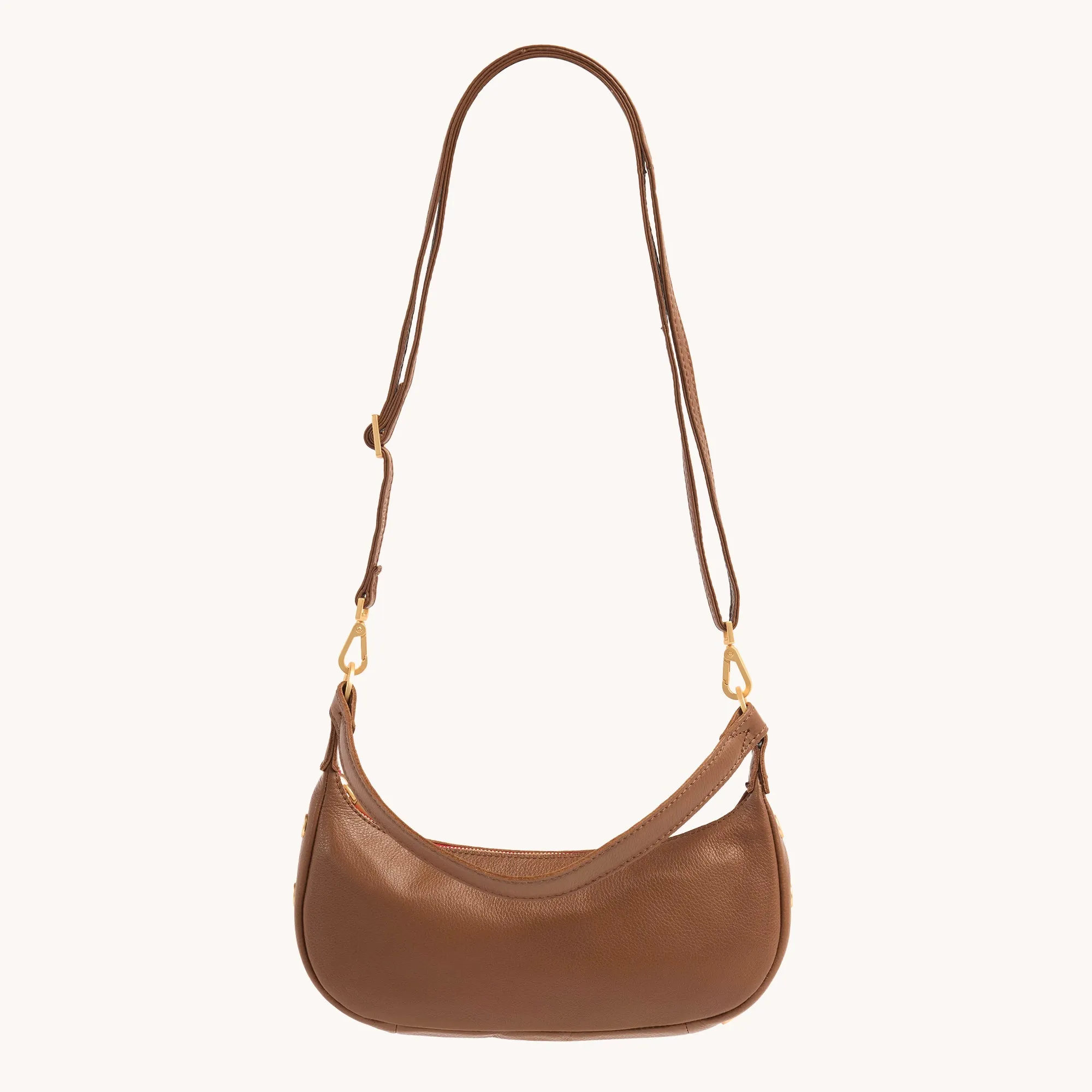 Becker | Mahogany Pebble/Brushed Gold Red Zip | Sml sold by Hammitt product image thumbnail 4