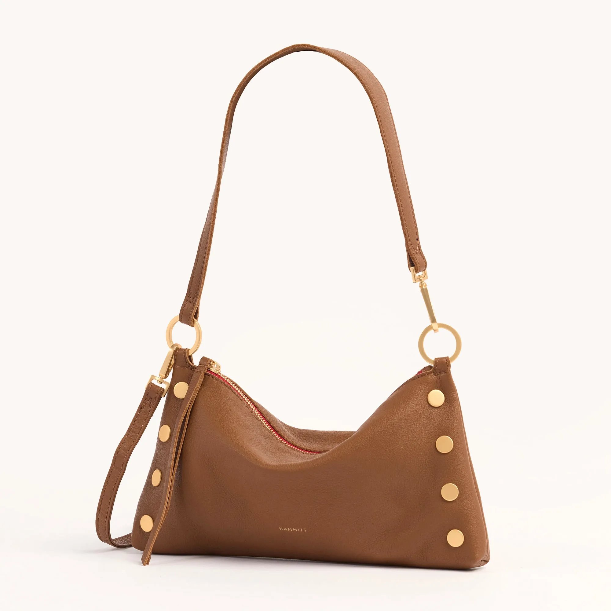 Kyle | Mahogany Pebble/Brushed Gold Red Zip | Sml sold by Hammitt product image thumbnail 4