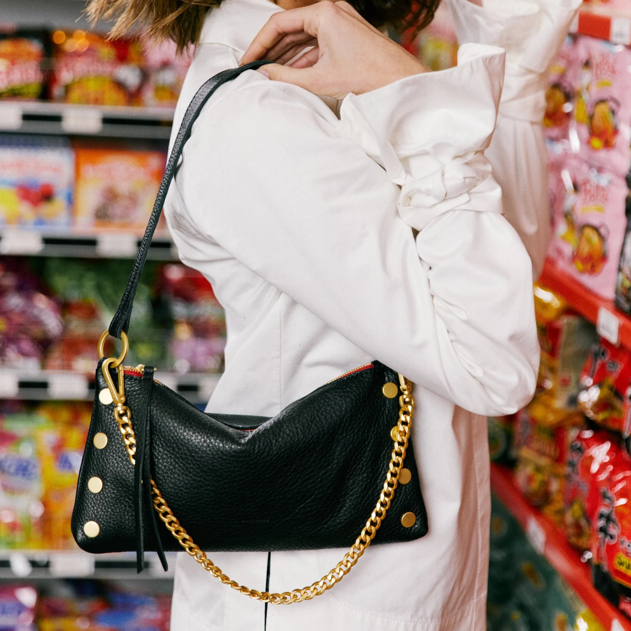 Kyle | Black/Brushed Gold Red Zip | Sml sold by Hammitt product image thumbnail 4