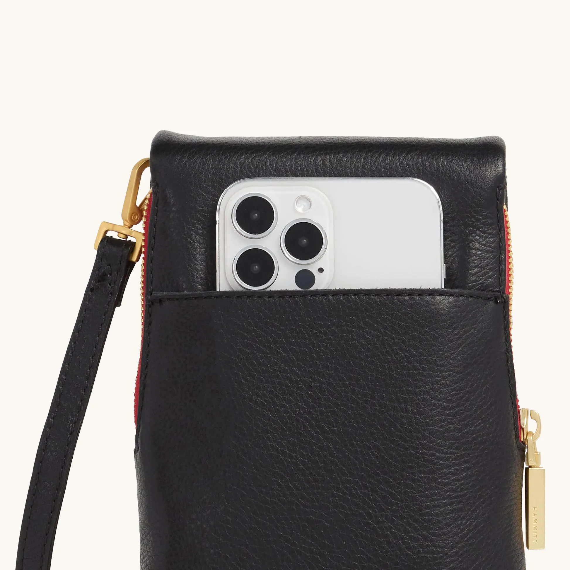 VIP Mobile | Black/Brushed Gold Red Zip | sml sold by Hammitt product image thumbnail 5