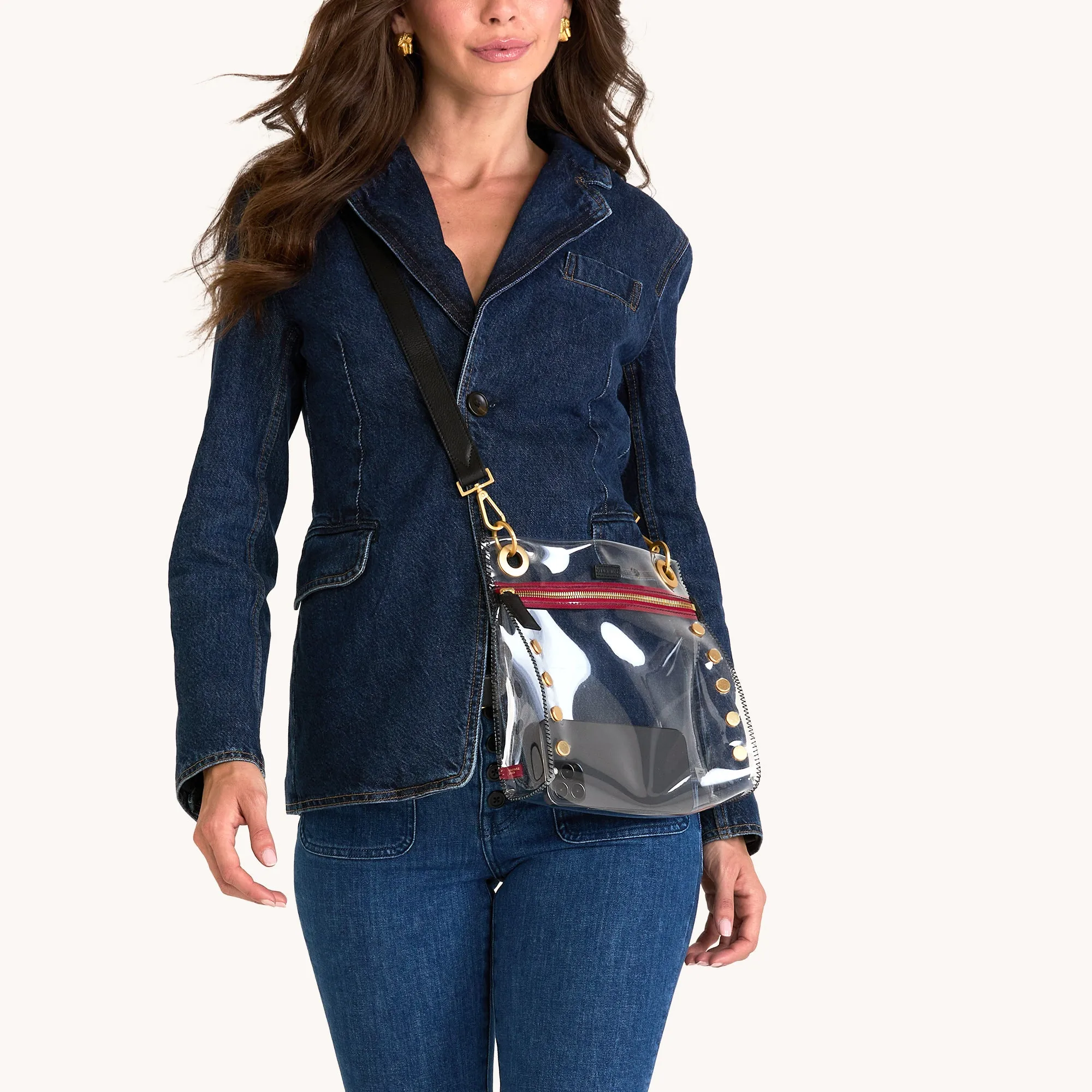 Tony Clear | Black/Brushed Gold Red Zip | Med sold by Hammitt product image thumbnail 2