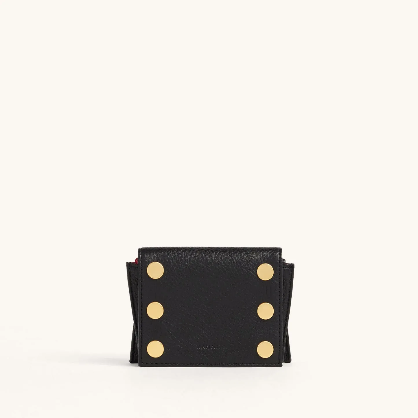 Allen Wallet | Black/Brushed Gold Red Zip sold by Hammitt