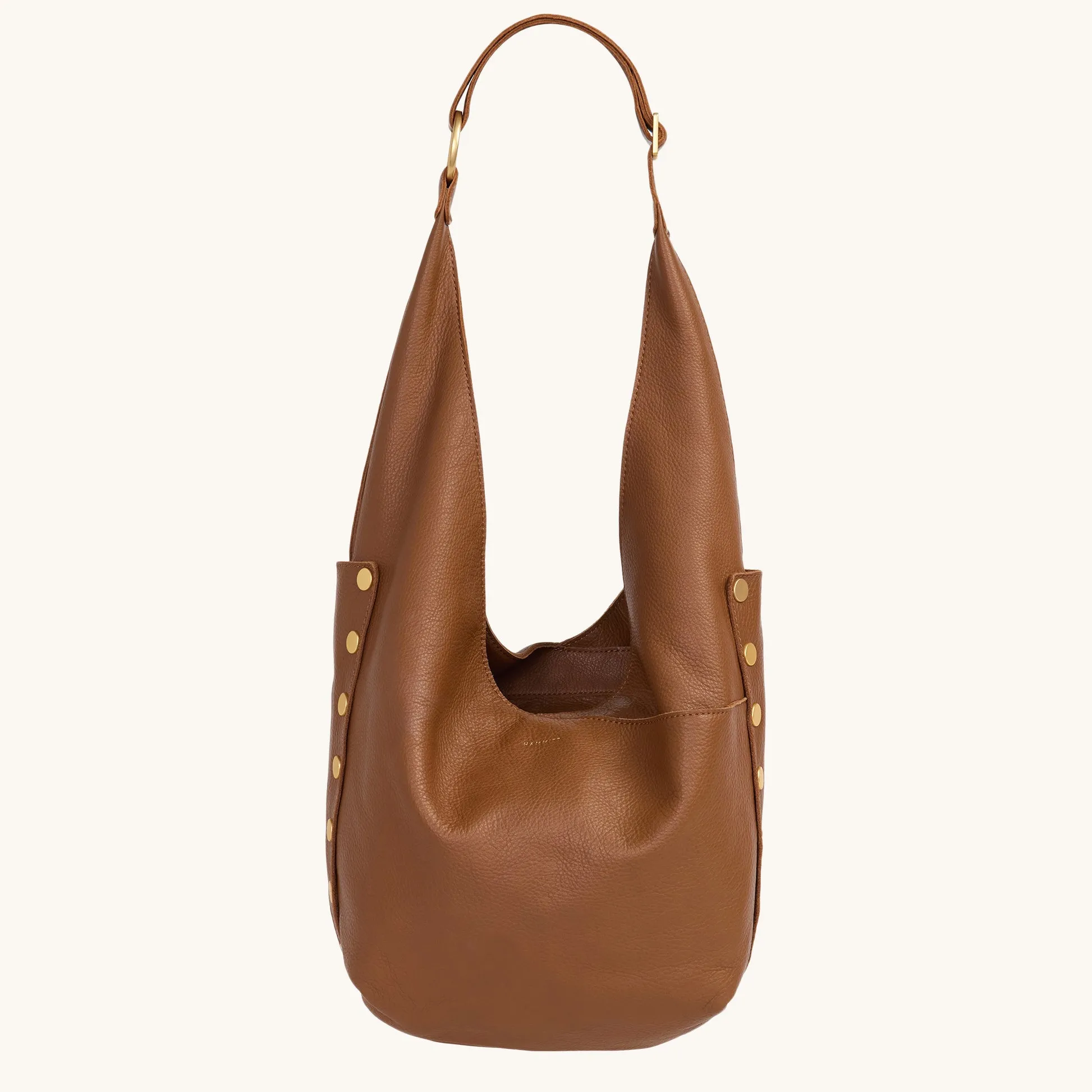 Tom Zip | Mahogany Pebble/Brushed Gold Red Zip | Lrg sold by Hammitt