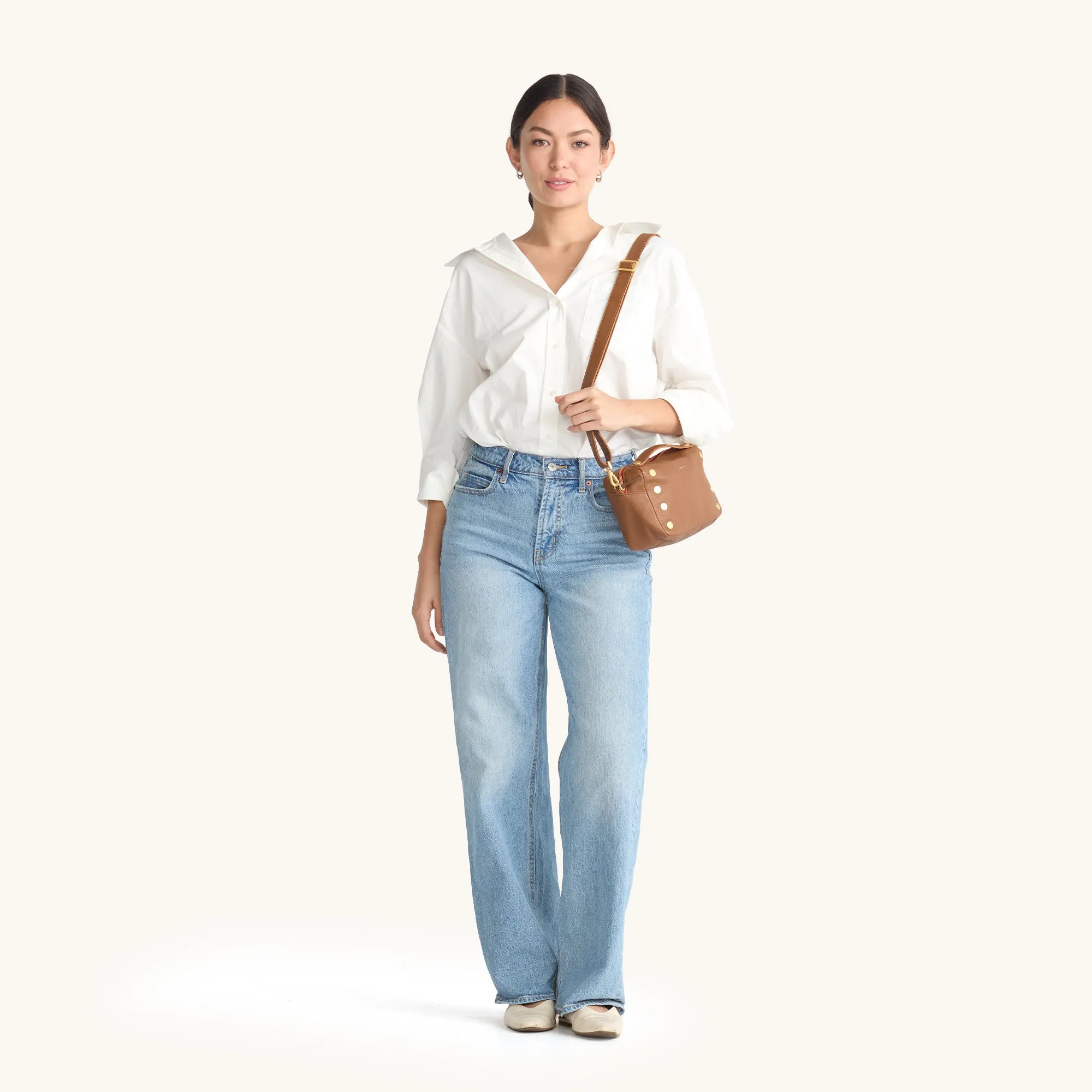 Evan Crossbody | Mahogany Pebble/Brushed Gold Red Zip | Sml sold by Hammitt product image thumbnail 3