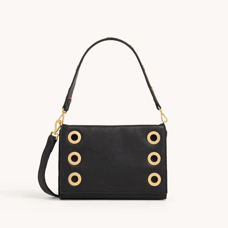 Montana Clutch | Black/Brushed Gold | Sml sold by Hammitt