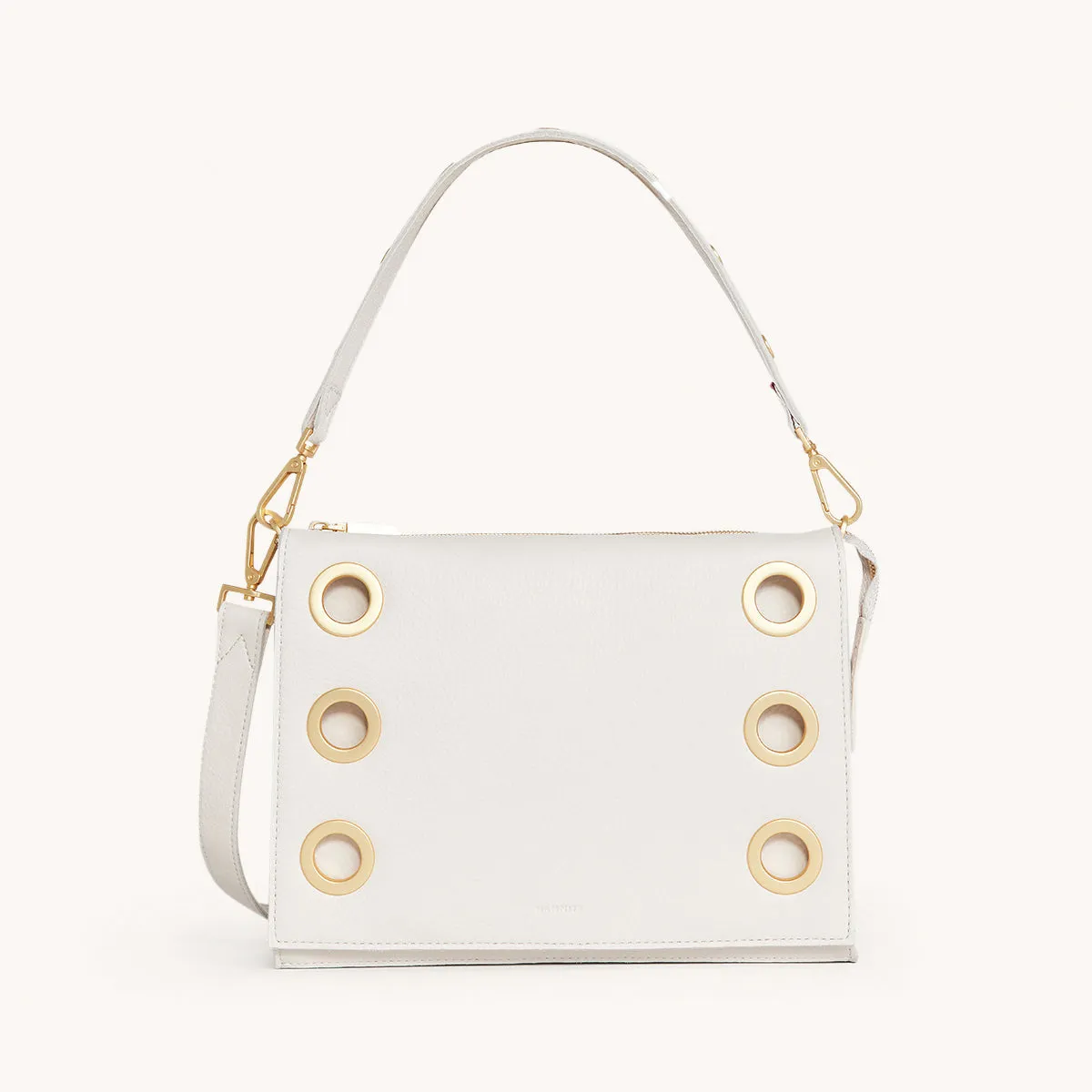 Montana Clutch | Calla Lily White/Brushed Gold | Lrg sold by Hammitt