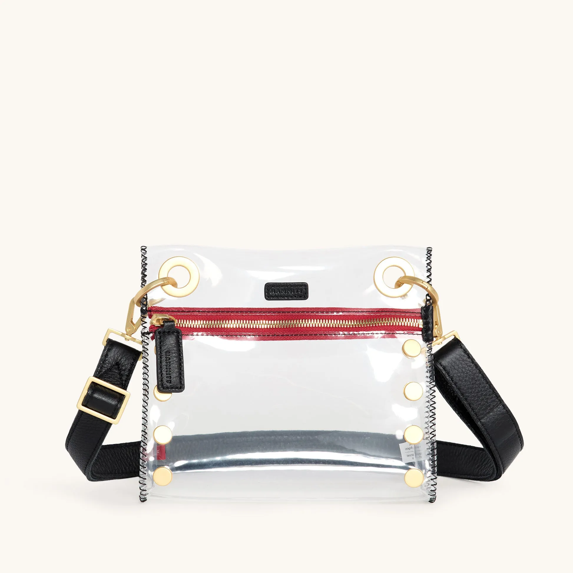 Tony Clear | Black/Brushed Gold Red Zip | Sml sold by Hammitt product image thumbnail 5