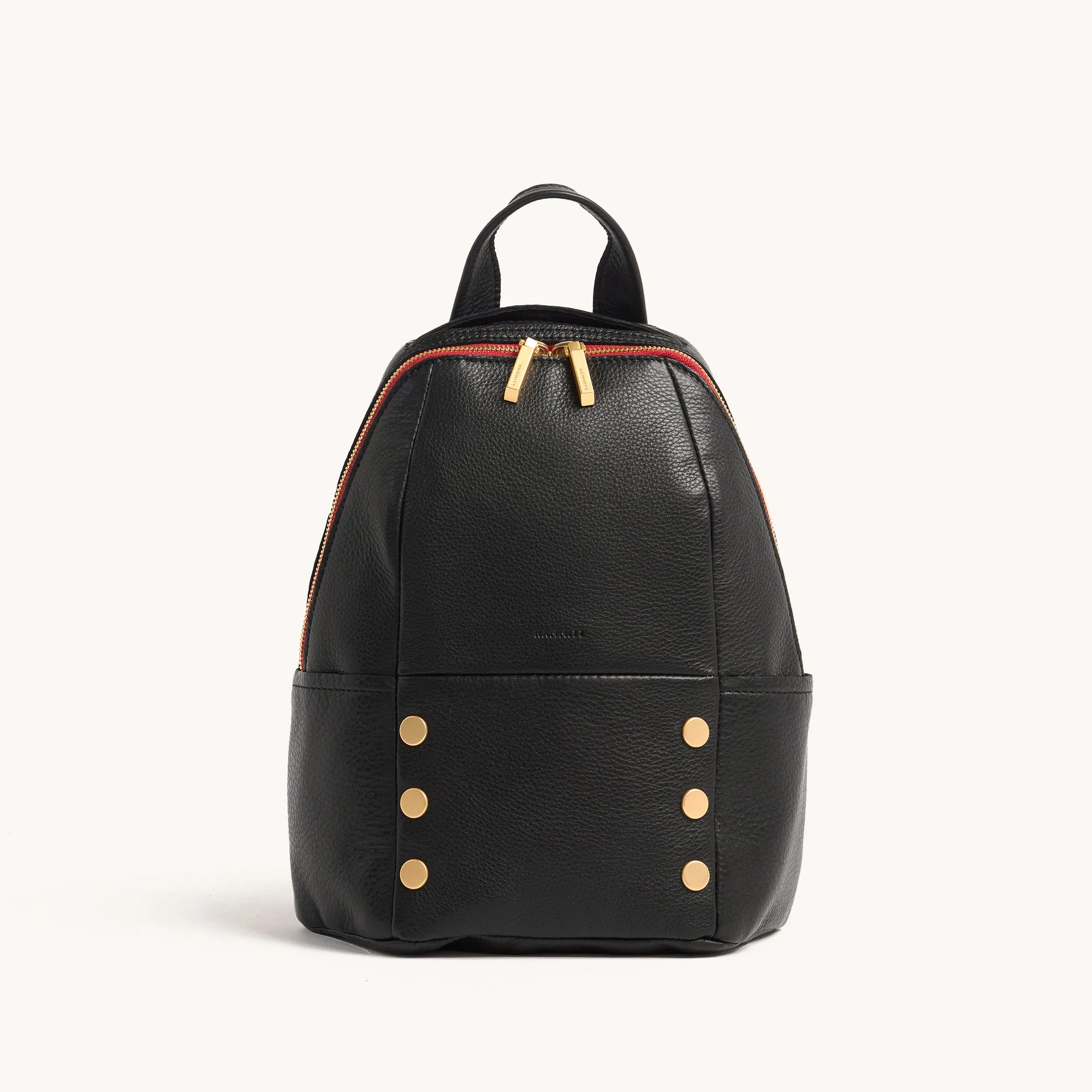 Hunter | Black/Brushed Gold Red Zip | Med sold by Hammitt
