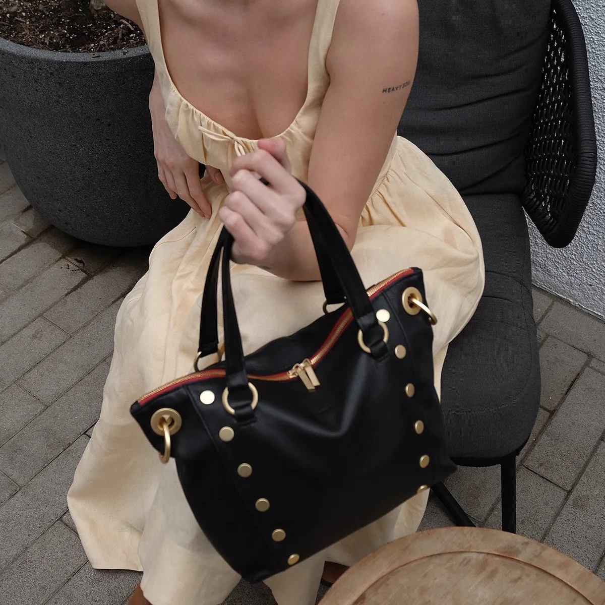 Daniel | Black/Brushed Gold Red Zip | Med sold by Hammitt product image thumbnail 3