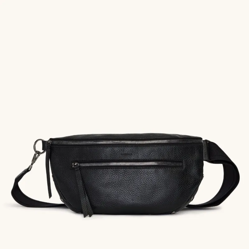 Charles Crossbody | Black/Gunmetal | Lrg sold by Hammitt