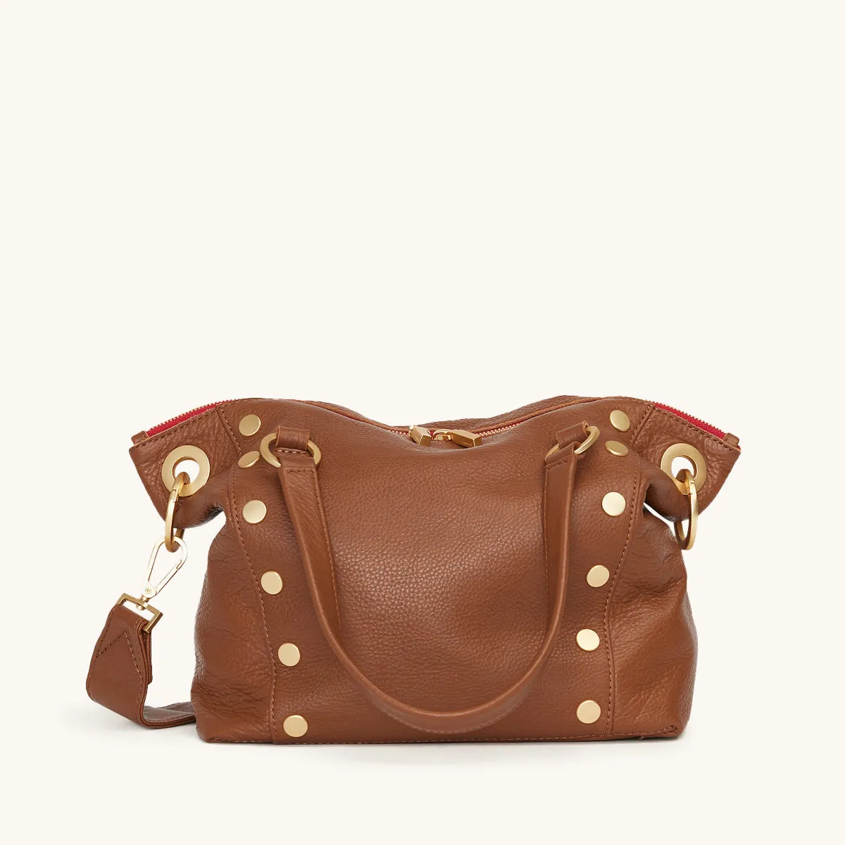 Daniel | Mahogany Pebble/Brushed Gold Red Zip | Med sold by Hammitt product image thumbnail 3