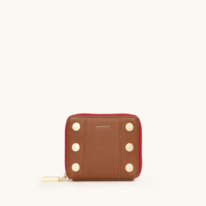 5 North | Mahogany Pebble/Brushed Gold Red Zip sold by Hammitt