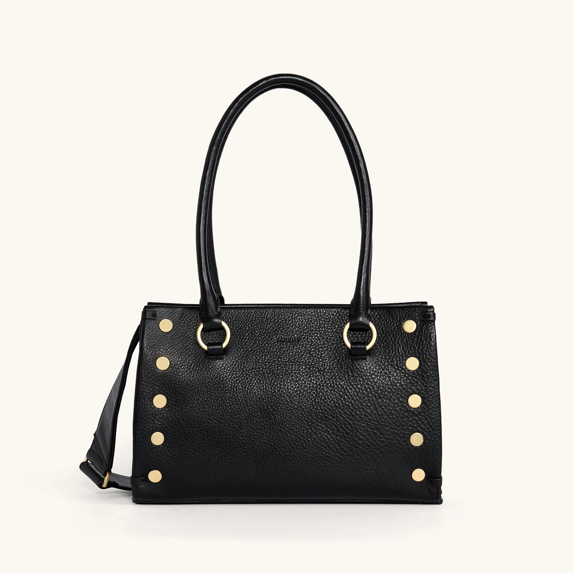 Allen | Black/Brushed Gold Red Zip | Med sold by Hammitt