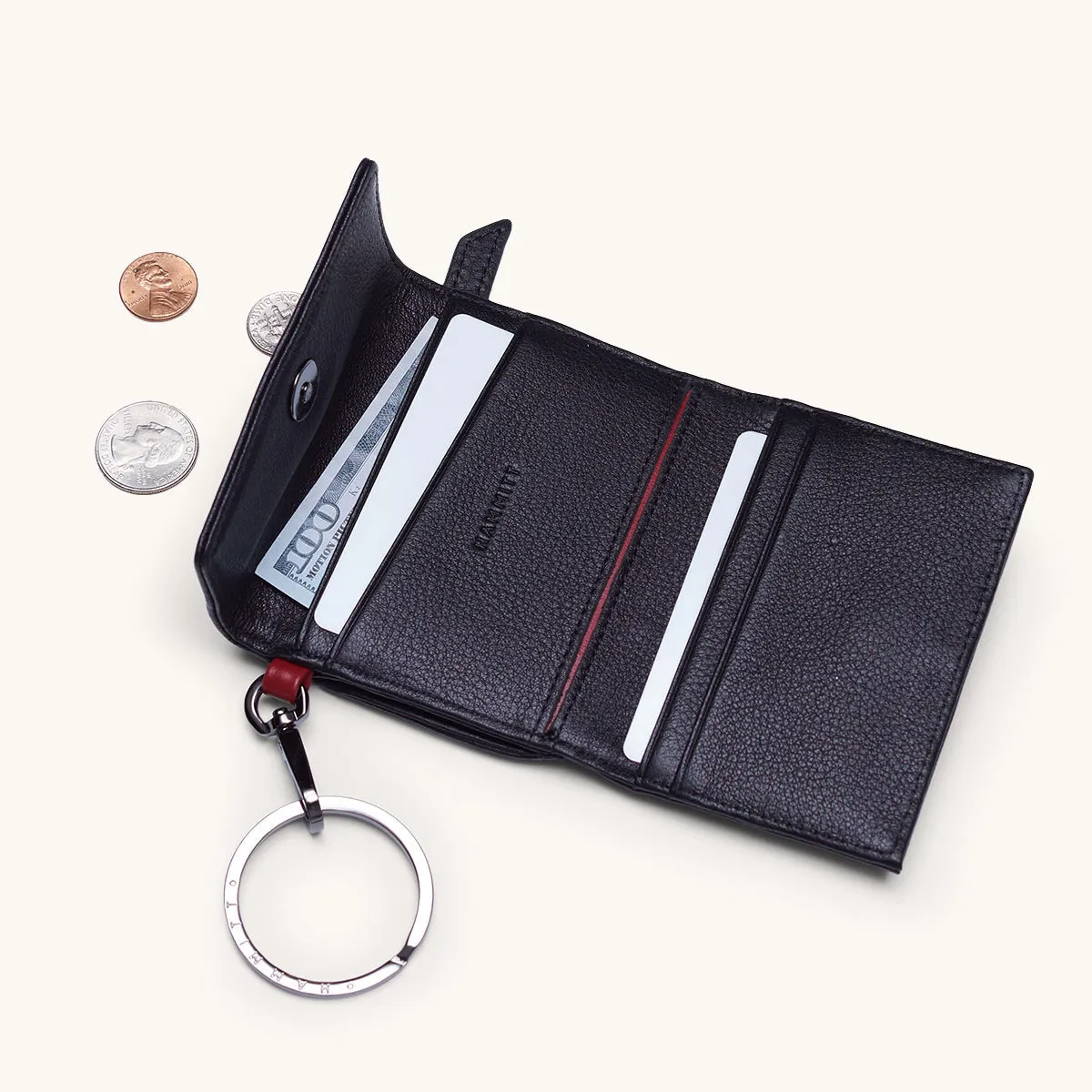 Royce Key Wallet | Black/Gunmetal sold by Hammitt product image thumbnail 4