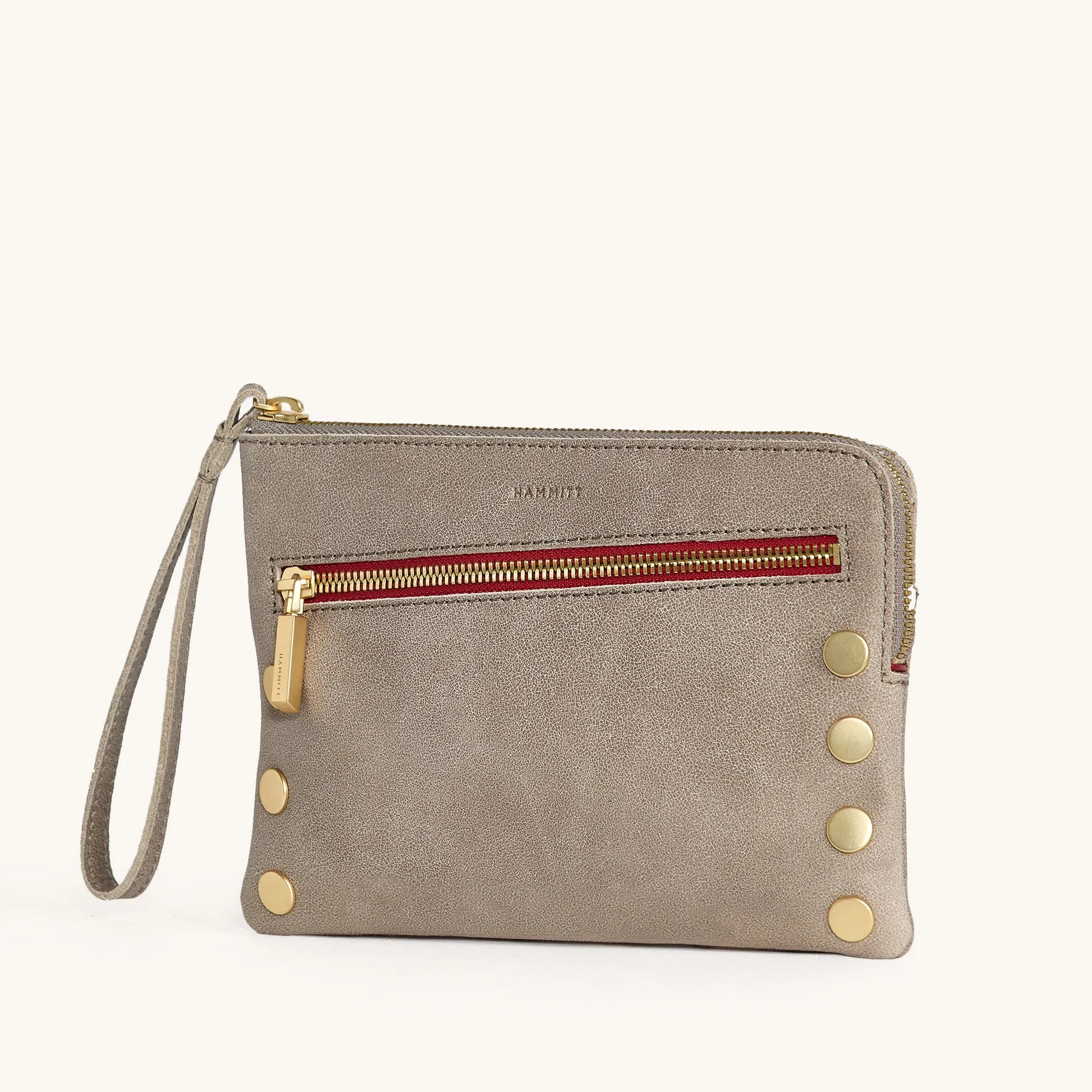 Nash Small | Pewter/Brushed Gold Red Zip sold by Hammitt product image thumbnail 4
