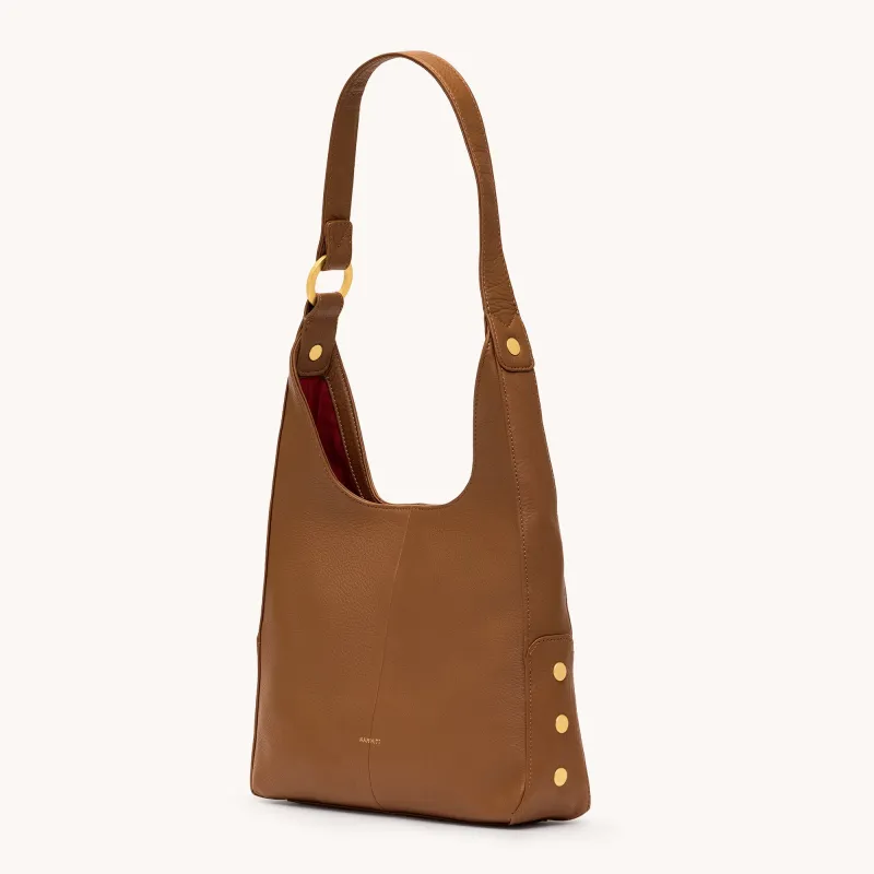 Tim | Mahogany Pebble/Brushed Gold | Med made by Hammitt