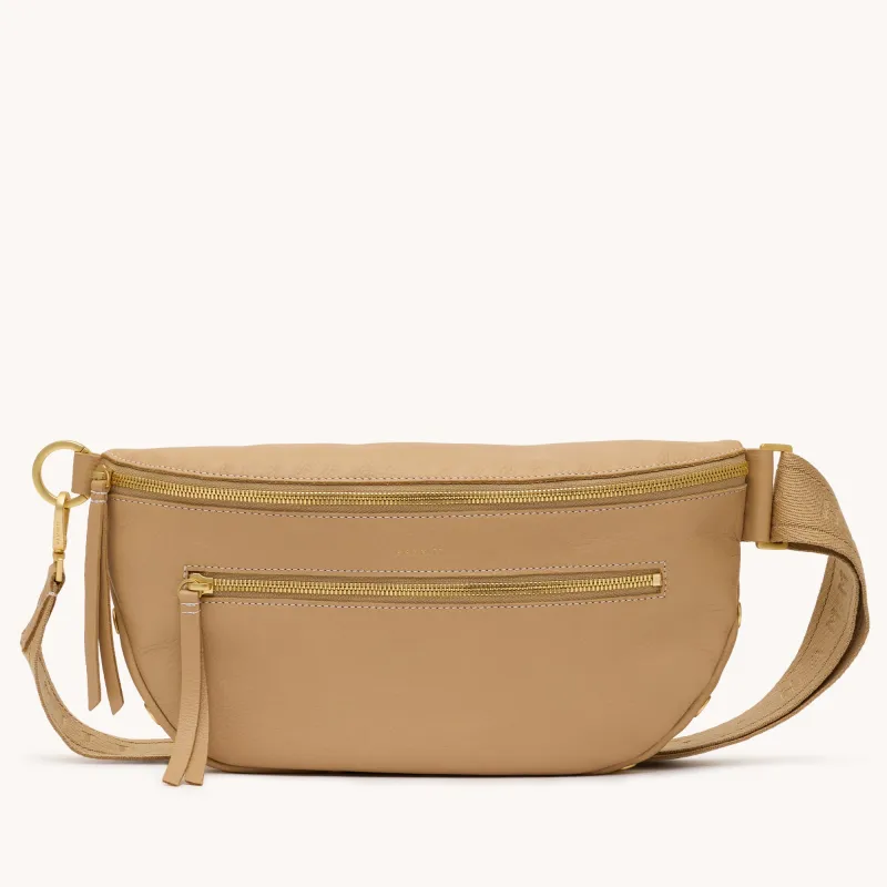 Charles Crossbody | Toasty Sand/Brushed Gold | Lrg sold by Hammitt