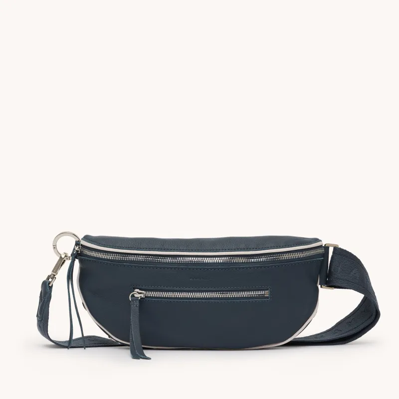 Charles Crossbody | Nautical Navy/Silver | Med sold by Hammitt