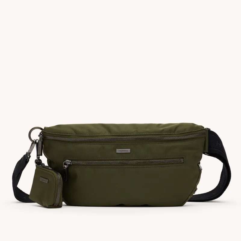 Charles Crossbody | Jade Nylon/Gunmetal | Lrg sold by Hammitt
