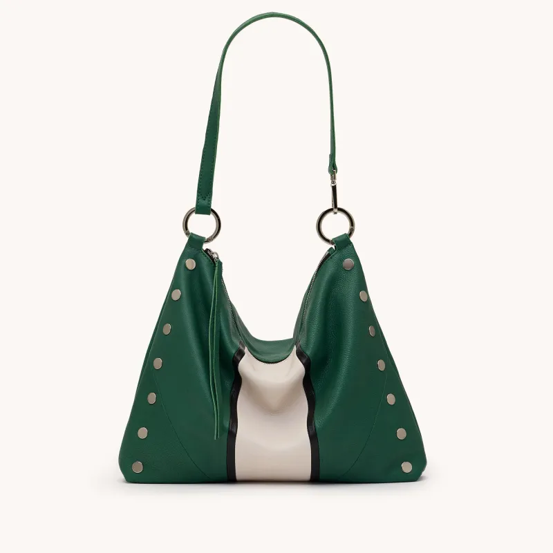 Kyle | Clubhouse Stripe/Silver | Lrg made by Hammitt