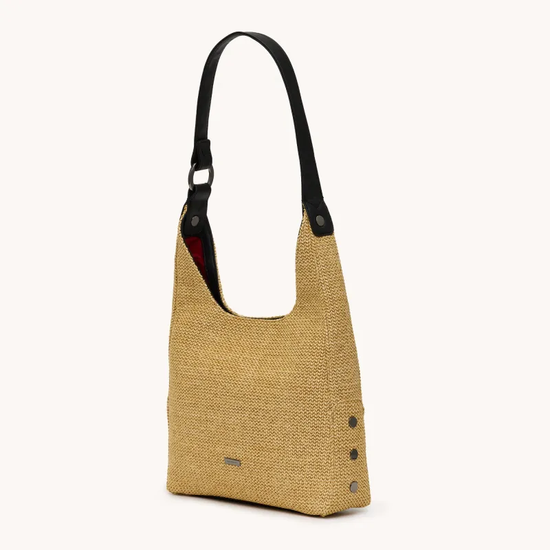 Tim | Noir Smooth Raffia/Gunmetal | Med made by Hammitt