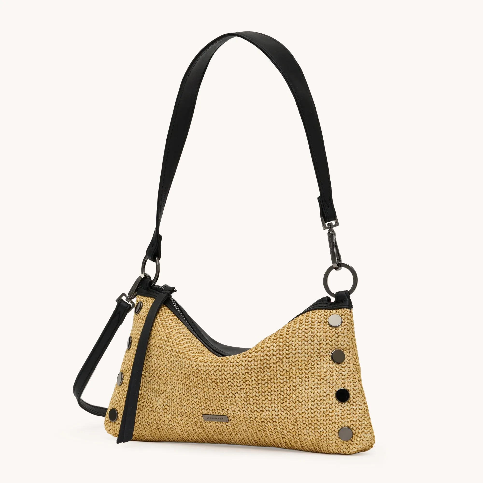 Kyle | Noir Smooth Raffia/Gunmetal | Sml sold by Hammitt product image thumbnail 4