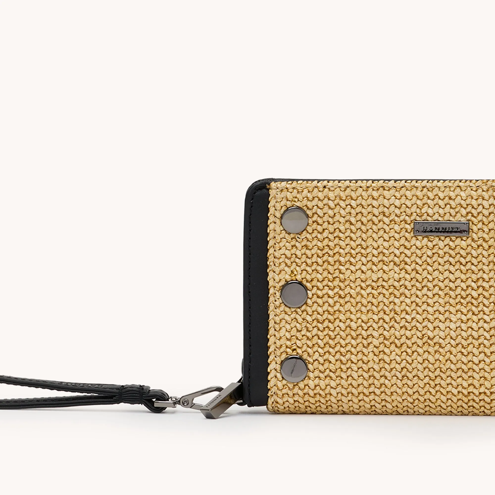 Bryant Wallet | Noir Smooth Raffia/Gunmetal sold by Hammitt product image thumbnail 5