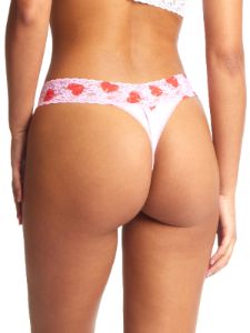 Supima® Cotton Original Rise Thong with Contrast Trim sold by Hanky Panky