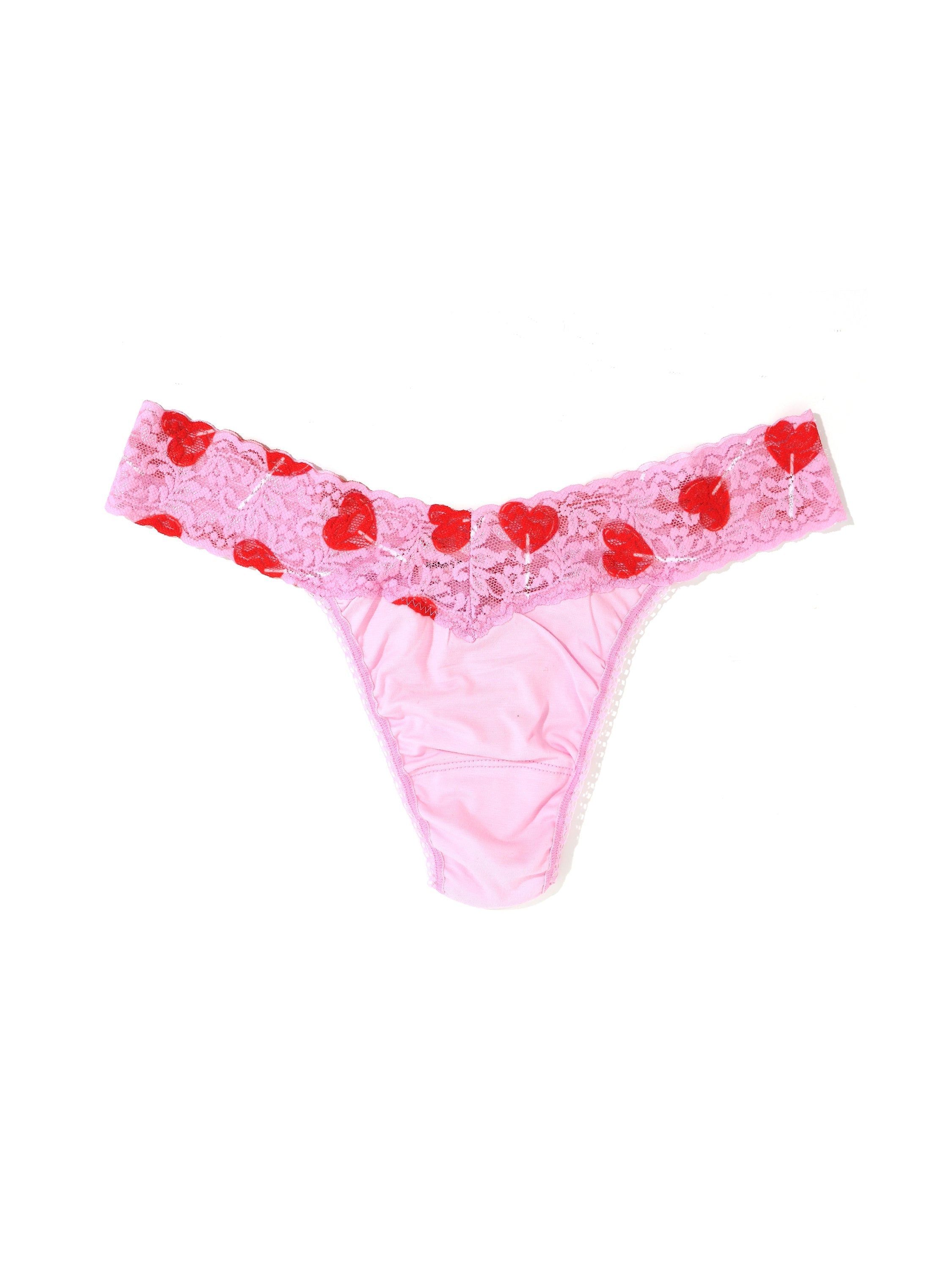 Supima® Cotton Original Rise Thong with Contrast Trim sold by Hanky Panky