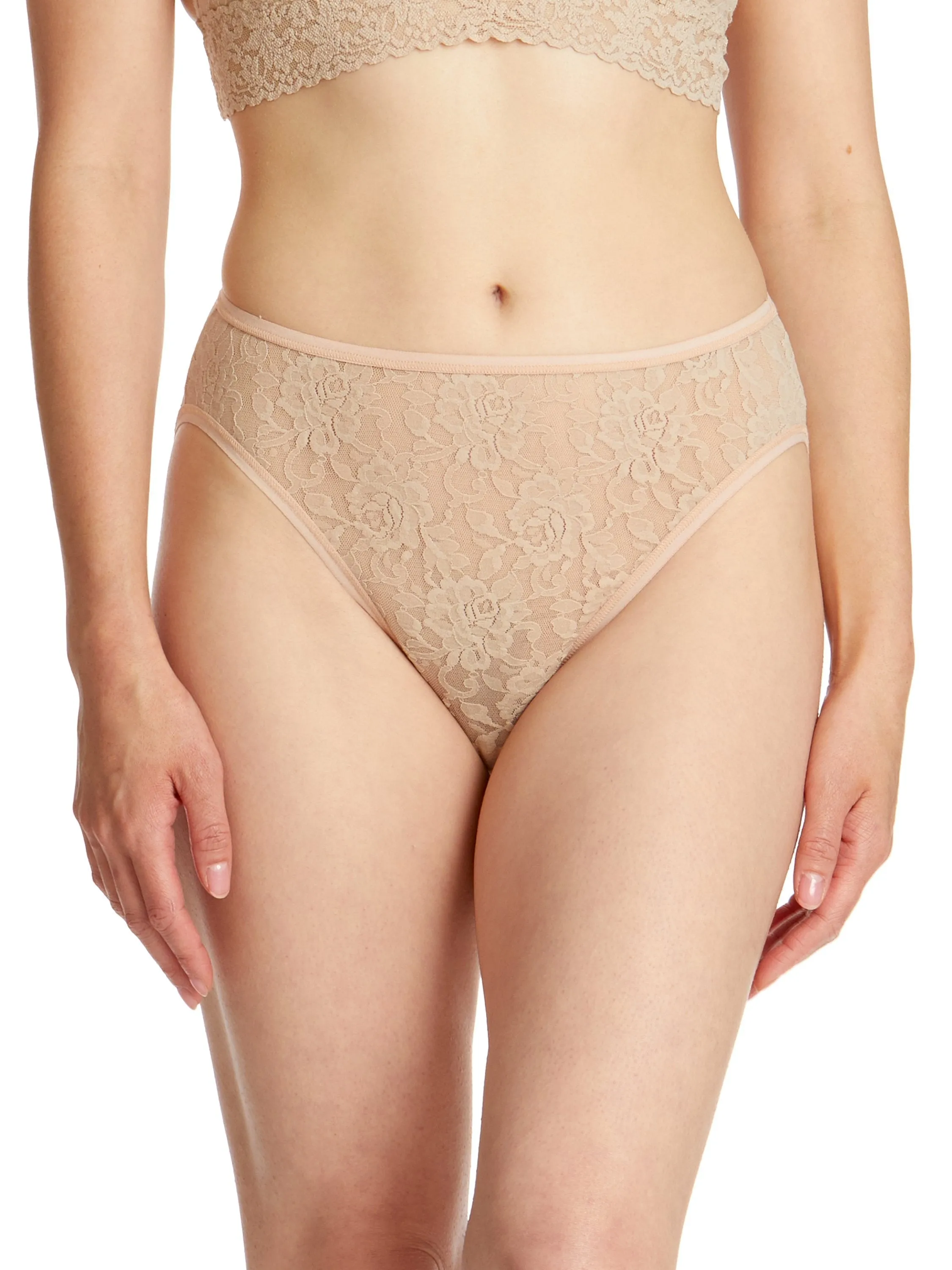 Signature Lace High Cut Brief Chai Sale sold by Hanky Panky