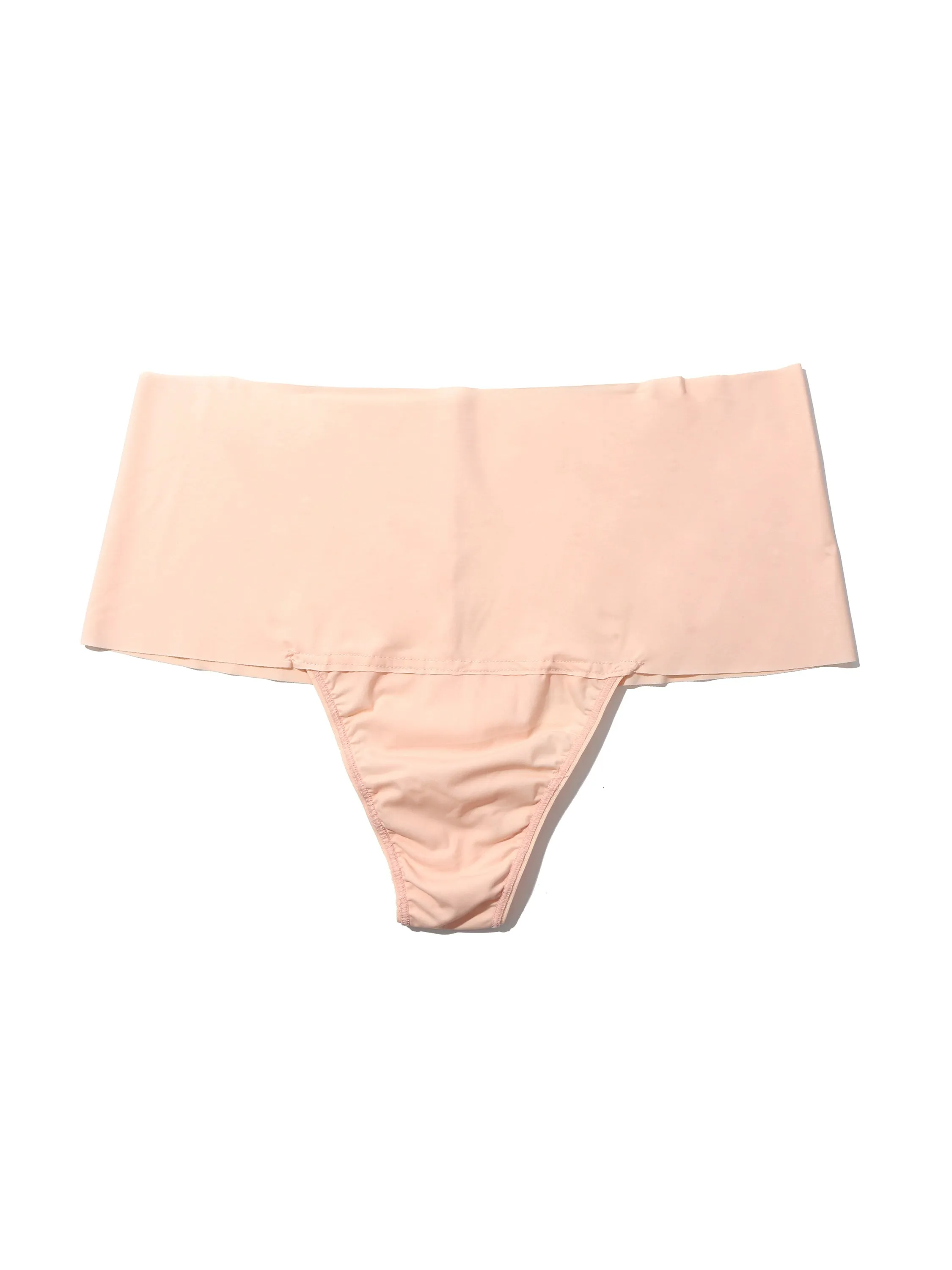 Plus Size BreatheSoft™ High Rise Thong Exclusive Sweet Nothing Pink sold by Hanky Panky