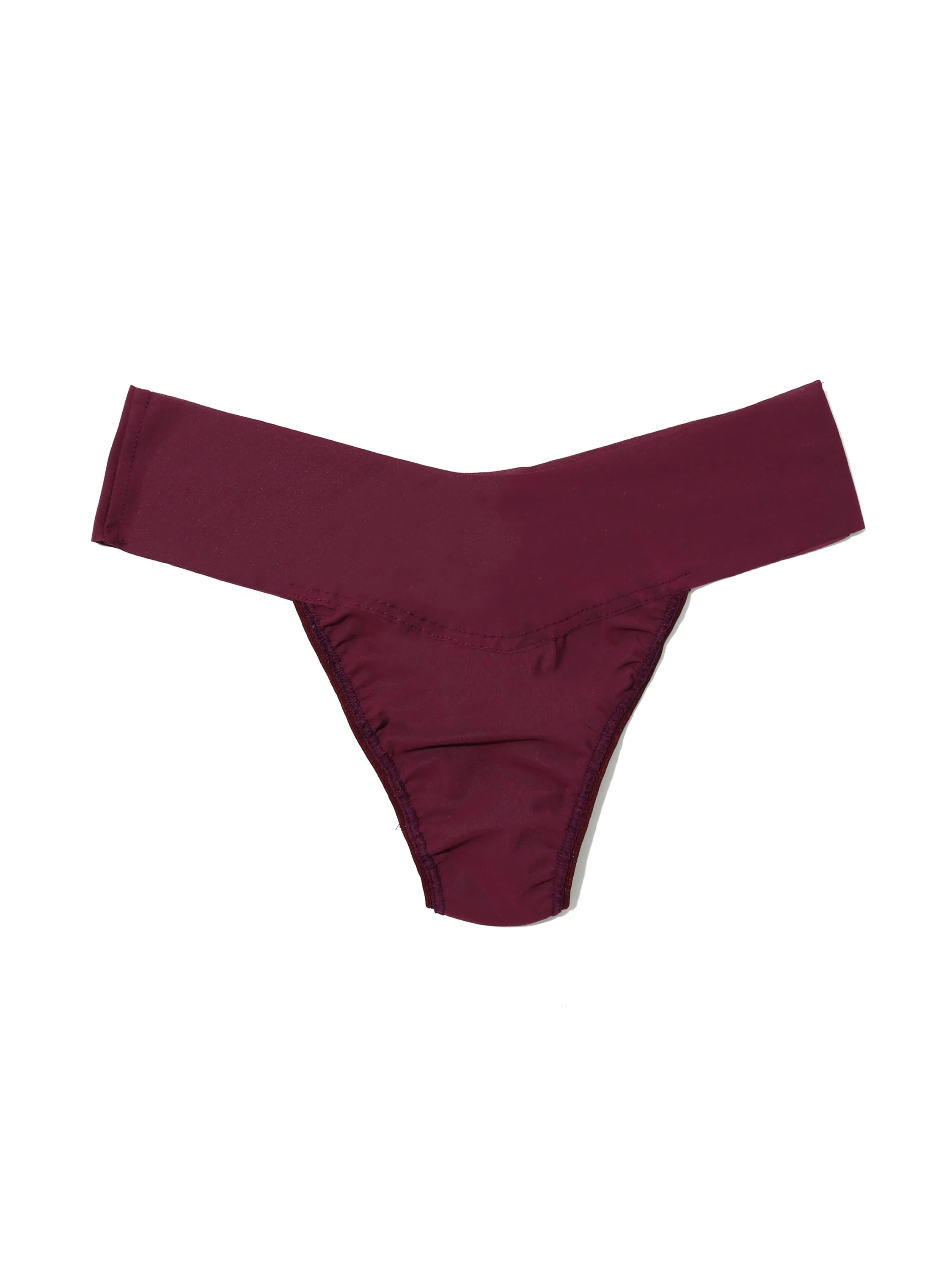BreatheSoft® Natural Rise Thong Dried Cherry Red Sale sold by Hanky Panky