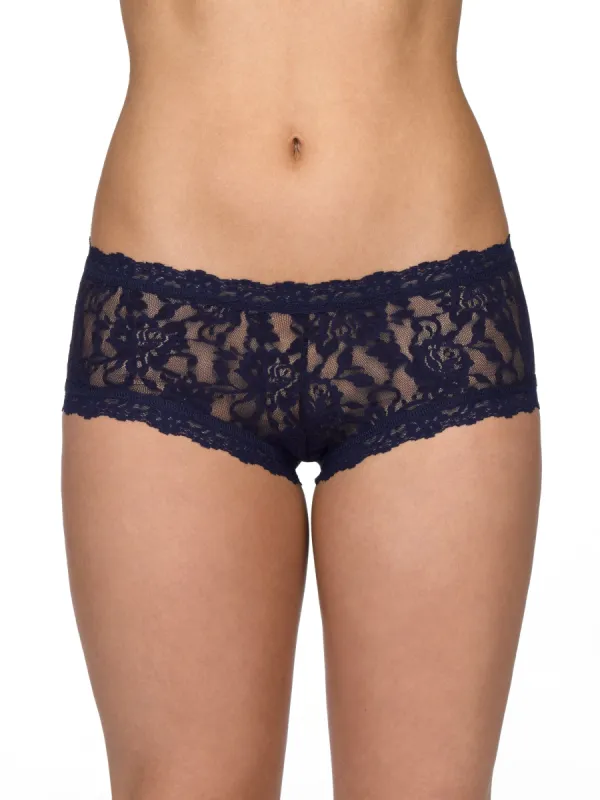 Signature Lace® Boyshort Navy sold by Hanky Panky