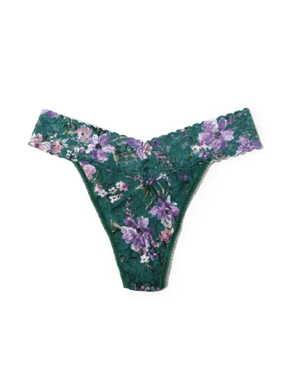Printed Signature Lace Original Rise Thong  Flowers in Your Hair Sale sold by Hanky Panky