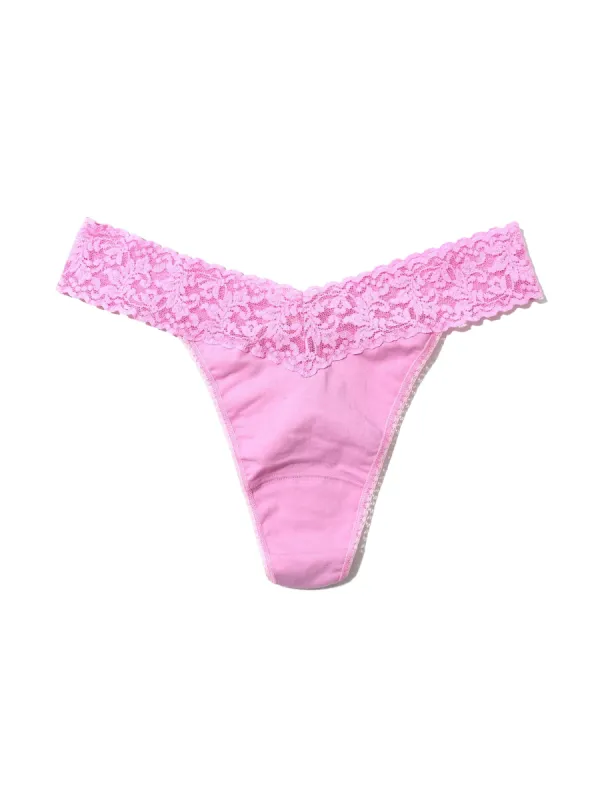 Supima® Cotton Original Rise Thong Lotus Flower Pink Sale sold by Hanky Panky