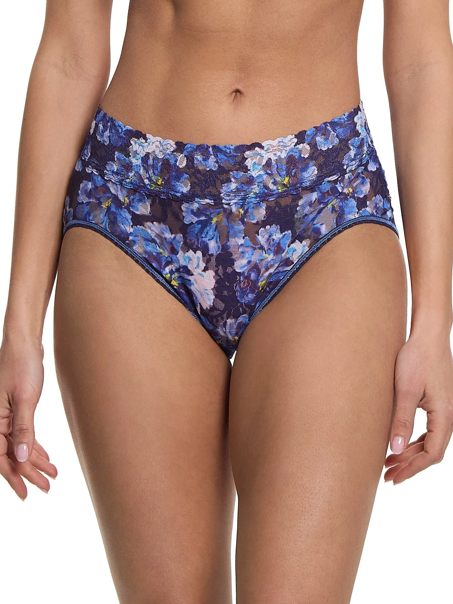 Printed Signature Lace® French Brief Nightfall Purple Sale sold by Hanky Panky