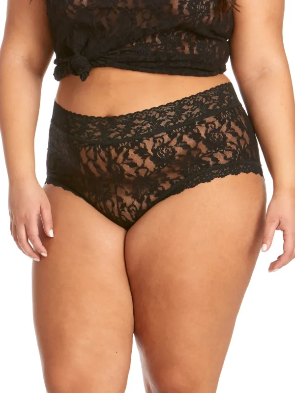 Plus Size Signature Lace® Boyshort Black Sale sold by Hanky Panky