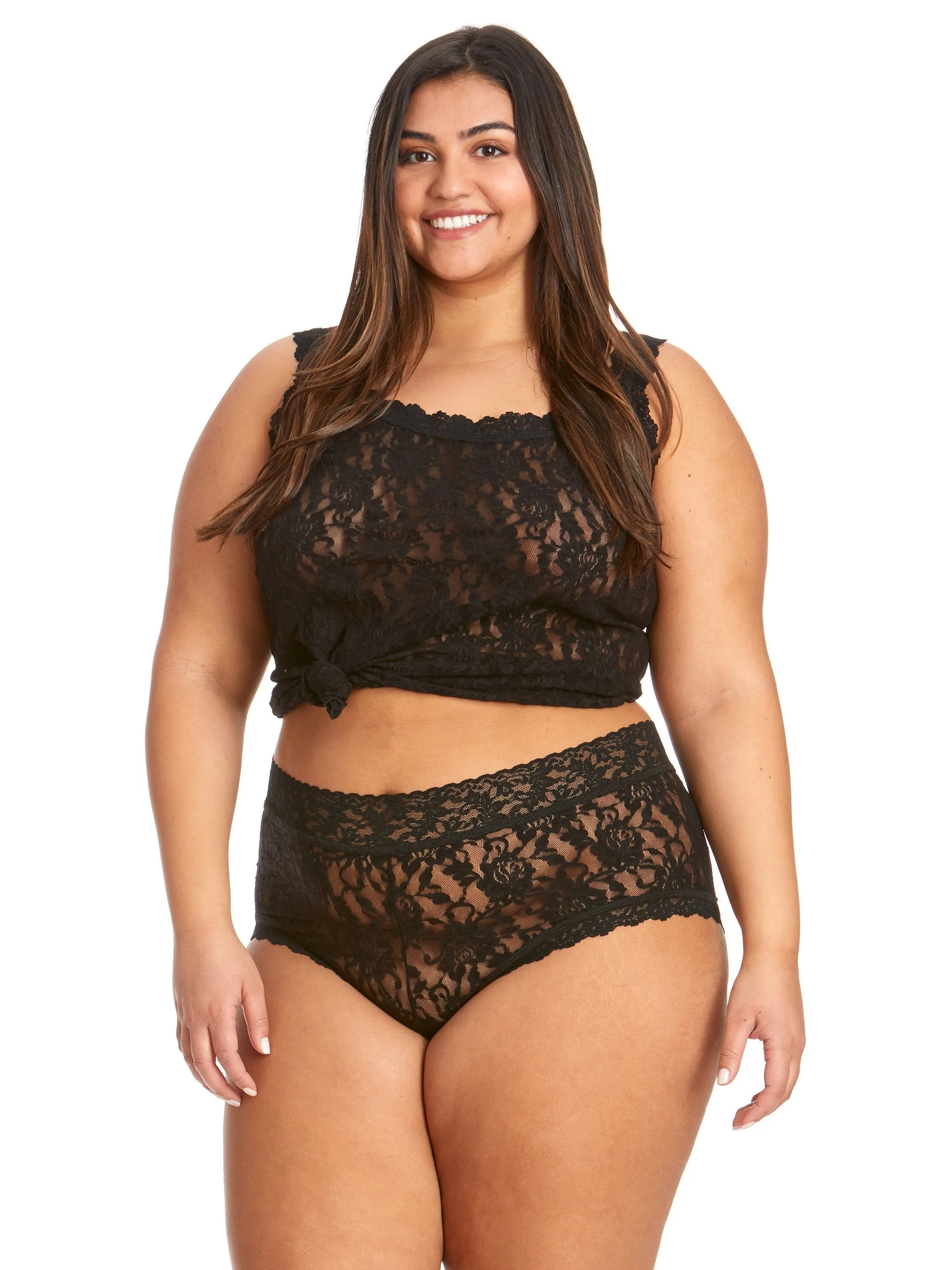Plus Size Signature Lace® Boyshort Black Sale sold by Hanky Panky product image thumbnail 2