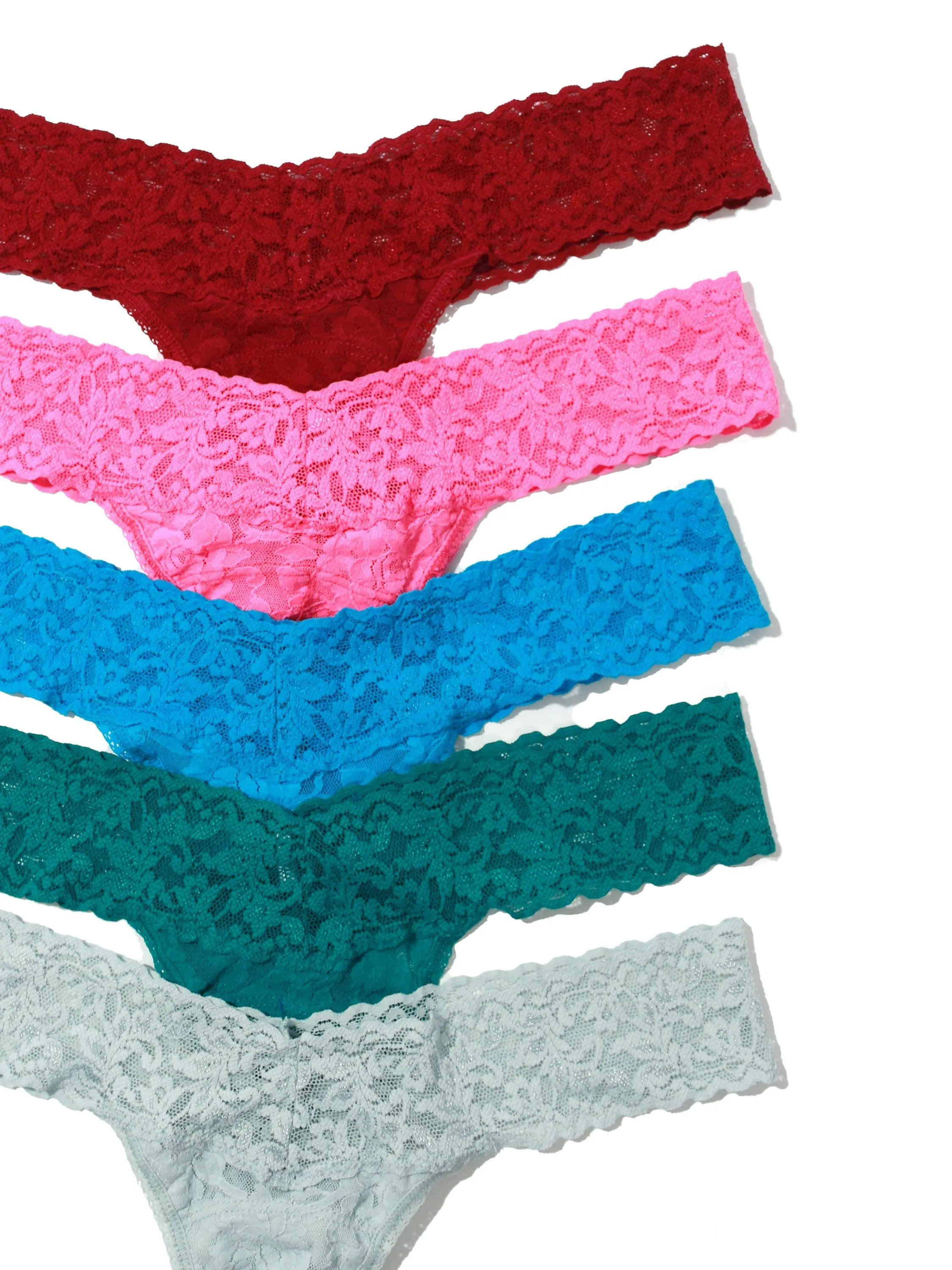 Holiday 5 Pack Signature Lace Low Rise Thongs Sale sold by Hanky Panky product image thumbnail 2