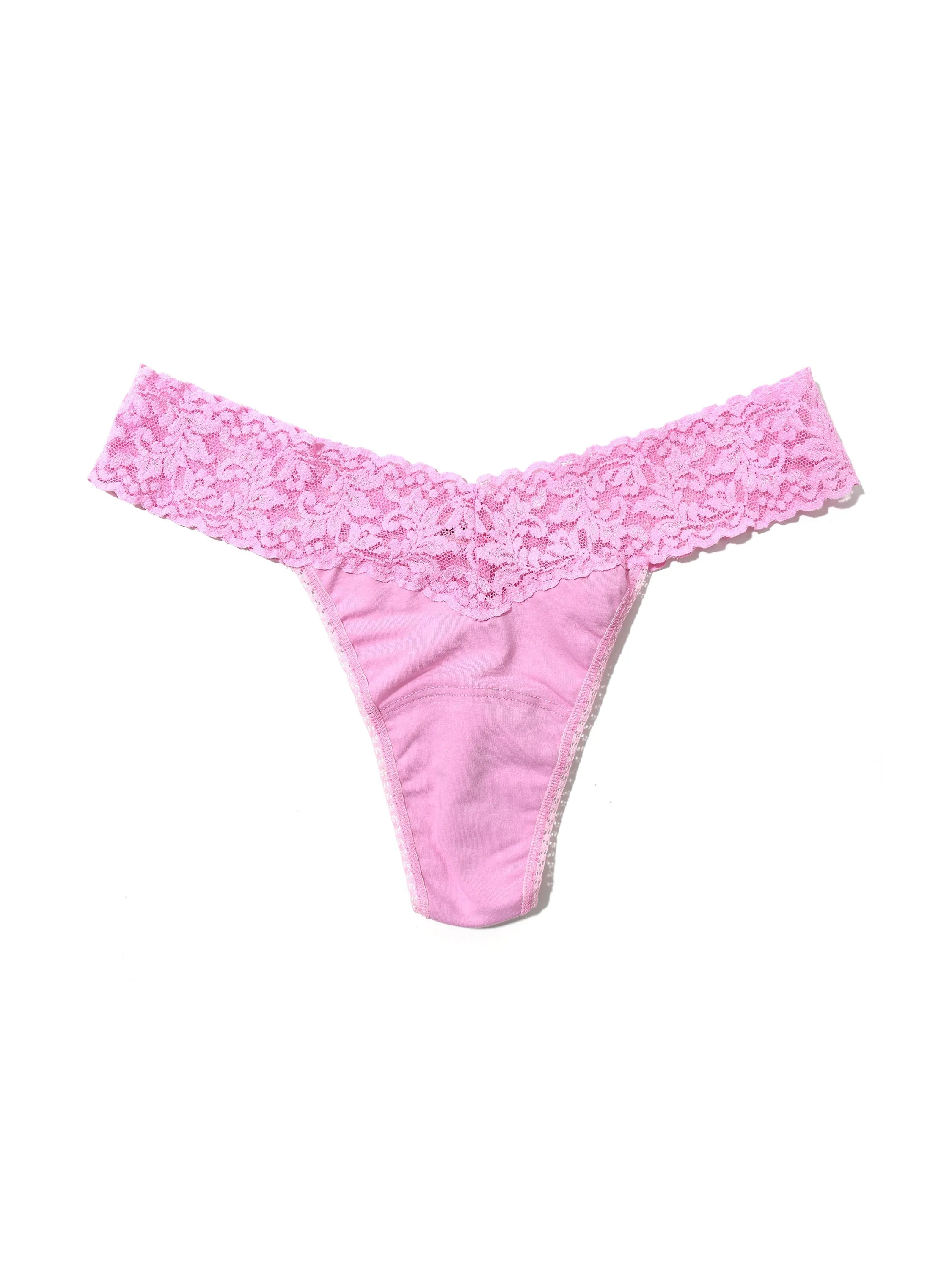 Supima® Cotton Low Rise Thong Lotus Flower Pink Sale sold by Hanky Panky product image thumbnail 3