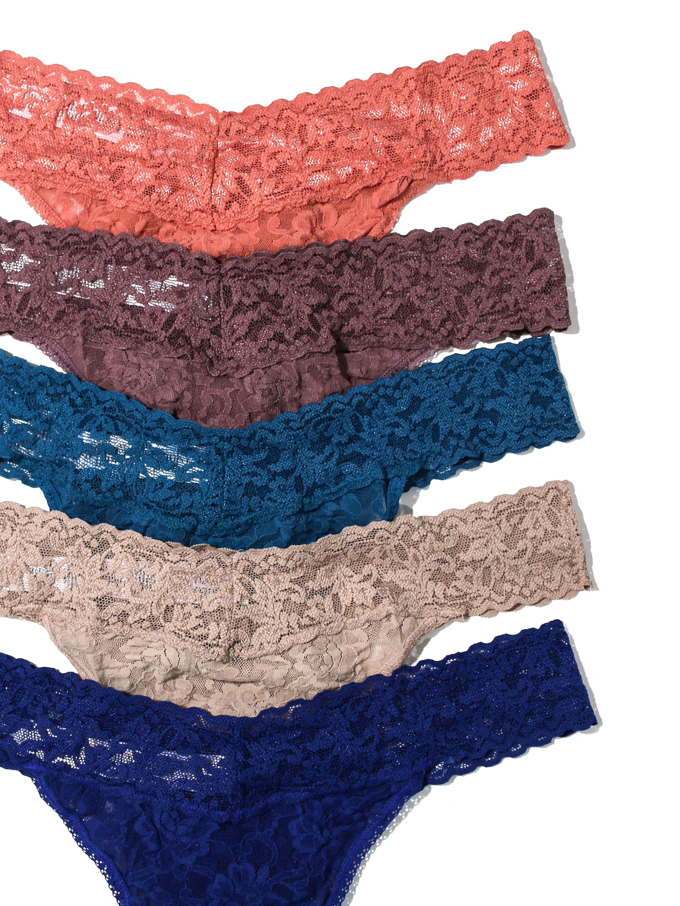 5 Pack Plus Size Signature Lace Thongs in Printed Box sold by Hanky Panky product image thumbnail 2