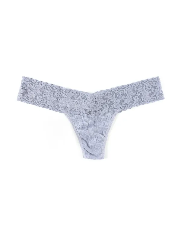 Signature Lace Low Rise Thong Shining Armor Grey sold by Hanky Panky