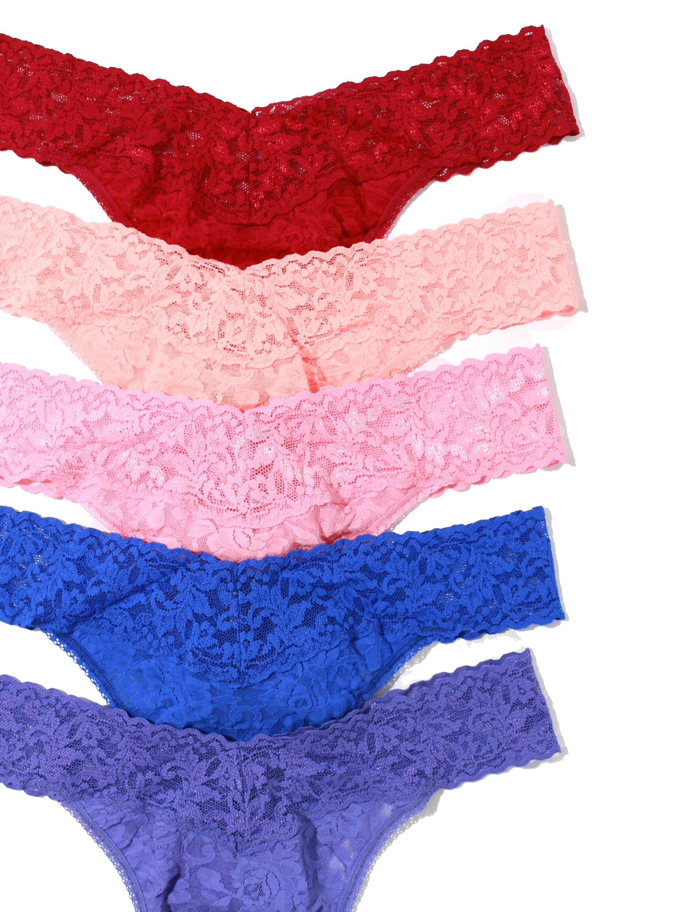 Holiday 5 Pack Signature Lace Original Rise Thongs Sale sold by Hanky Panky product image thumbnail 2