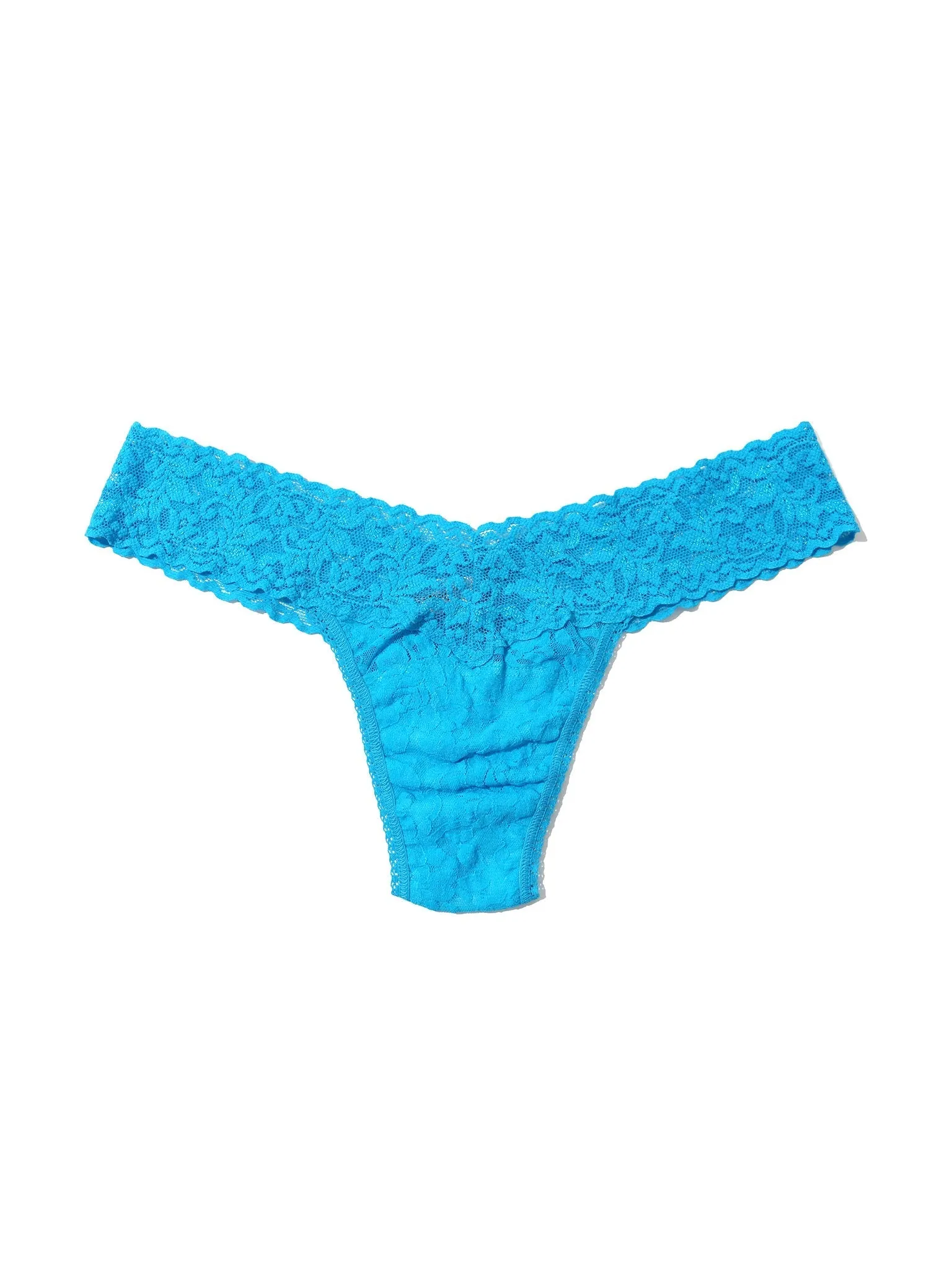 Signature Lace Low Rise Thong Ocean Eyes Blue sold by Hanky Panky product image thumbnail 2